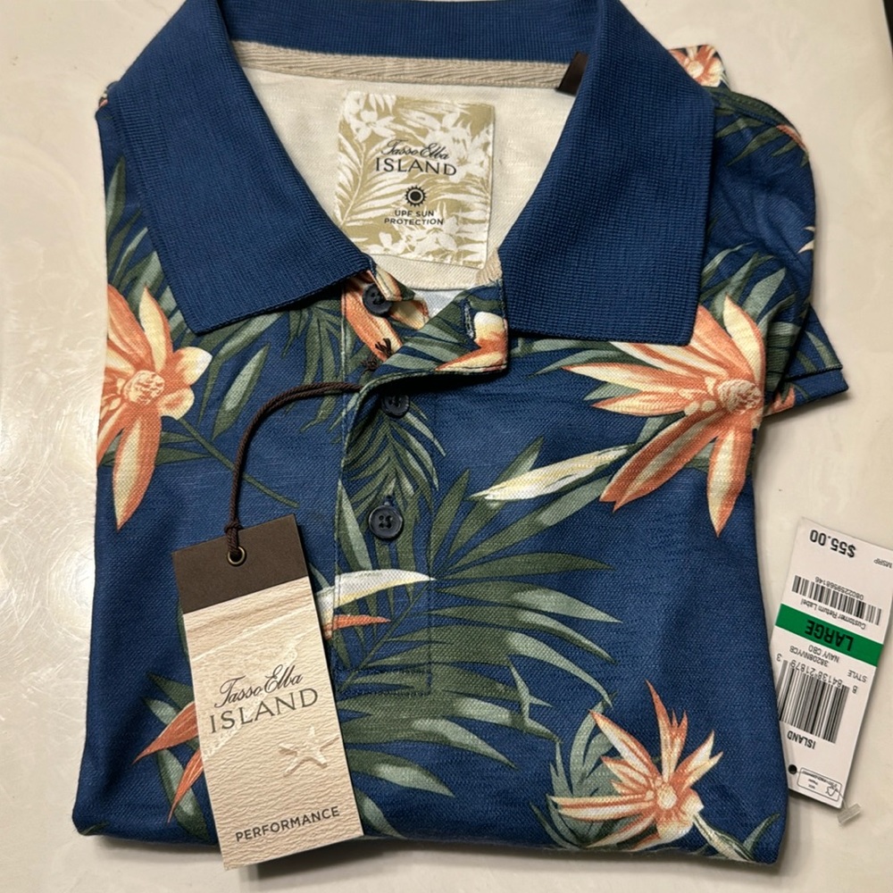 Men’s Tasso Elba island, polo shirt, short sleeve collar, three buttons